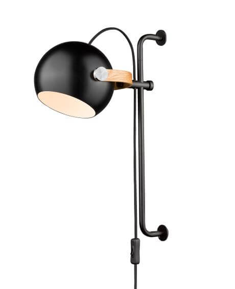DC WALL LIGHT SVART M1