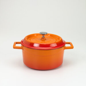 SLOWCOOK MINIPOT 14CM RUND. ORANGE GJUTJÄRN