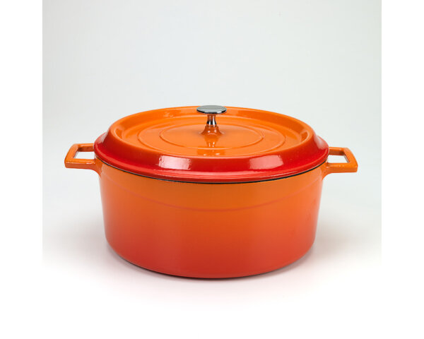 SLOWCOOK RUND GRYTA ORANGE GJUTJÄRN 4,5L