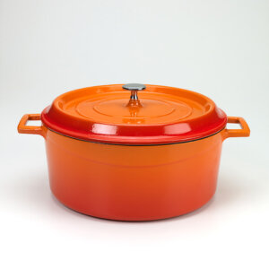 SLOWCOOK RUND GRYTA ORANGE GJUTJÄRN 6,7L