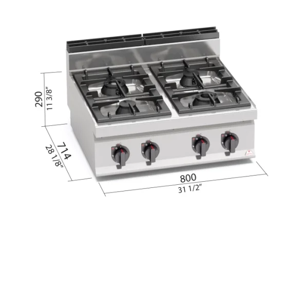 Gasspis 4 brännare Effekt 28kW (4x7kW) - Bild 2